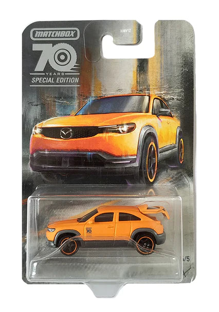 Matchbox 70 Years Special Edition 2021 Mazda MX - Orange - 2022 Card 4/5 Mainline Imported 1:64 scale