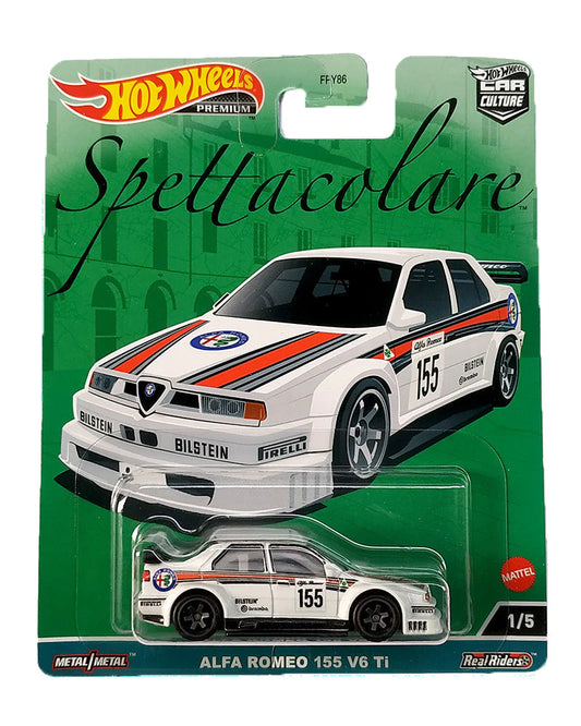 EXCLUSIVES Hot Wheels Premium Spettacolare Alfa Romeo 155 V6 Ti