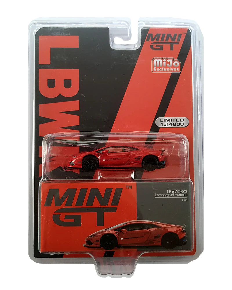 EXCLUSIVES MINI GT MiJo Exclusives LBWK Lamborghini Huracan - Red