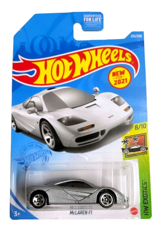 Hotwheels McLaren F1 - silver imported mainline 1:64 Scale