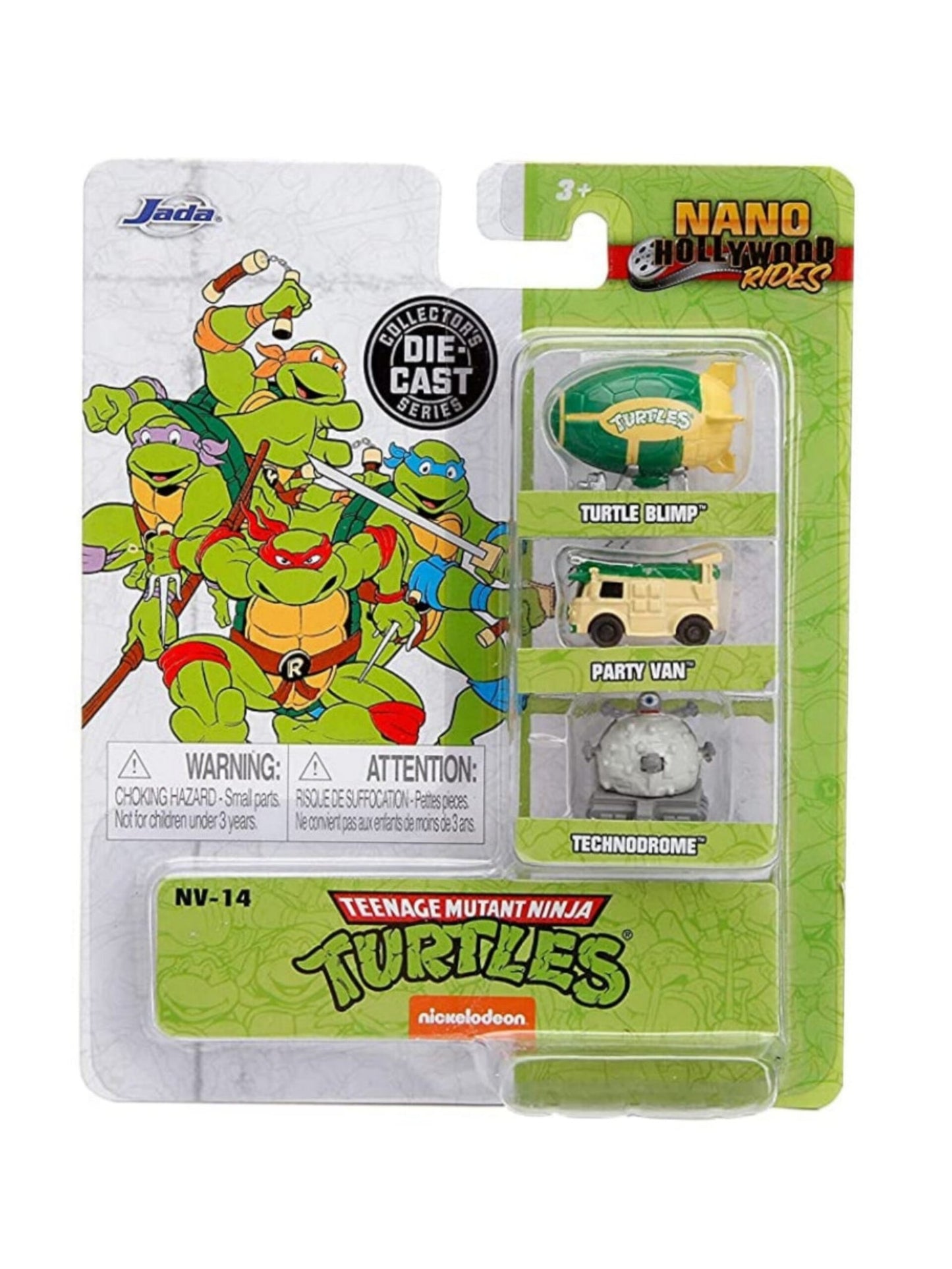 Jada Teenage Mutant Ninja Turtles 1.65" 3-Pack Die-cast Cars