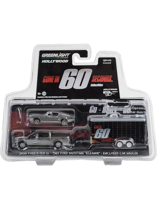 Greenlight 2020 ford F-150 XL . 1967 Ford Mustang "Eleanor" Enclosed Car Hauler