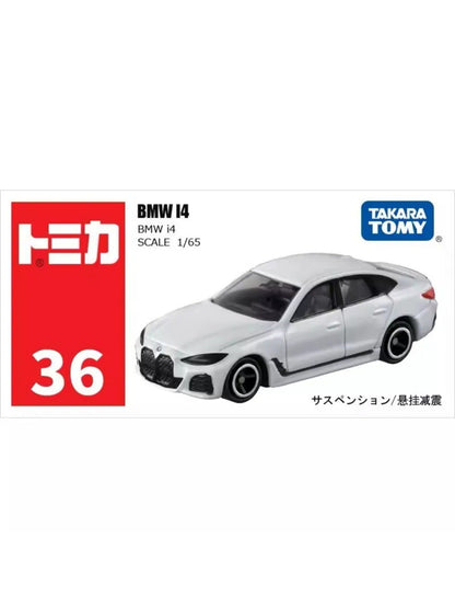 Takara Tomy Tomica 36 BMW i4 White Metal Diecast Toy Car New in Box