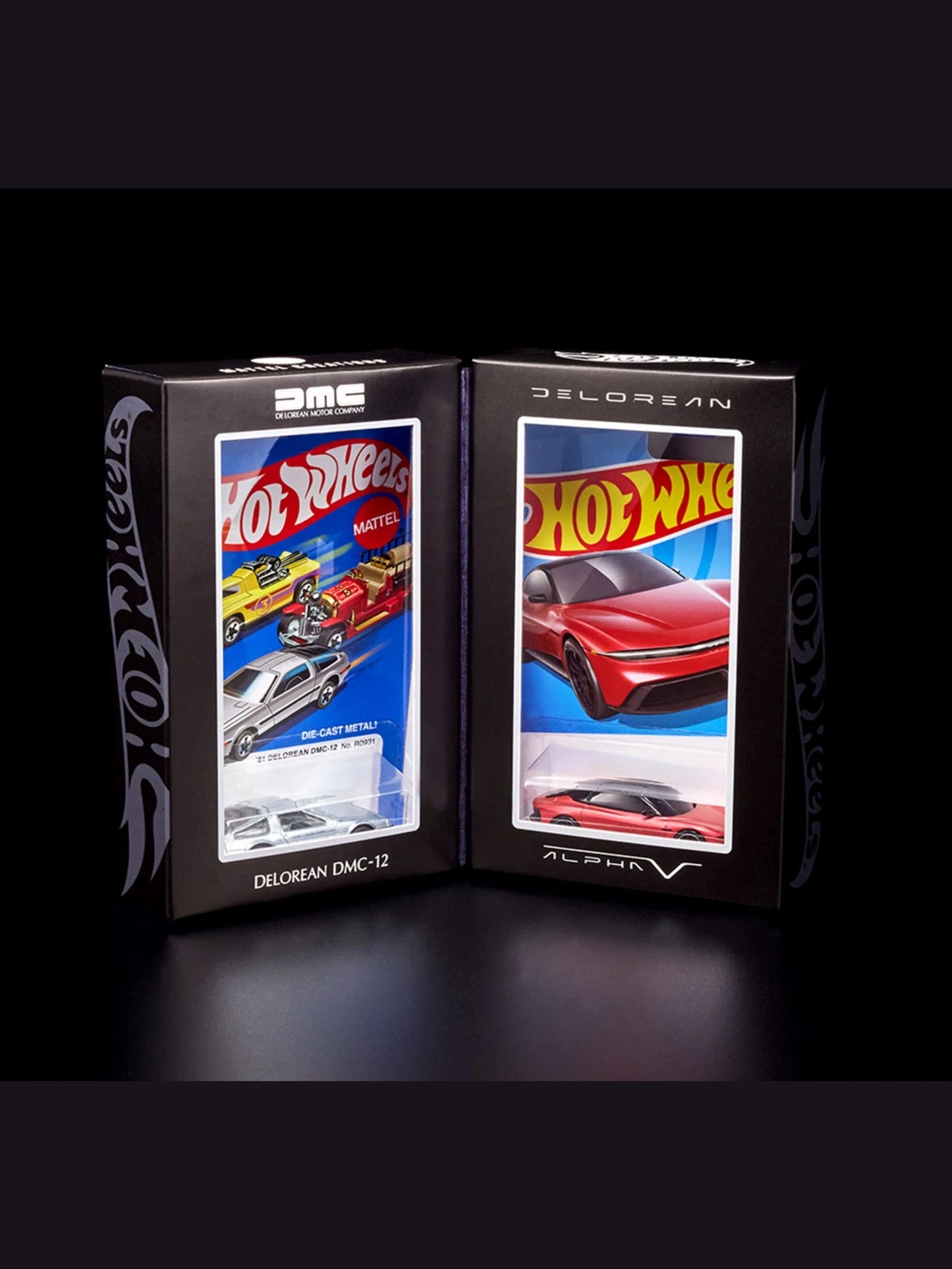 EXCLUSIVE RLC HotWheels x DeLorean | DMC-12 &amp; Alpha5 Collector Set