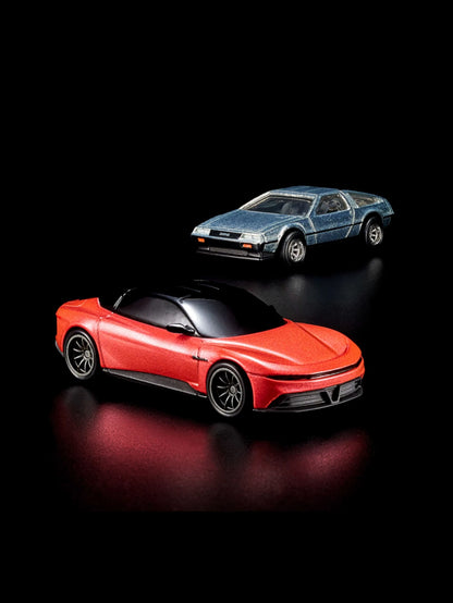 EXCLUSIVE RLC HotWheels x DeLorean | DMC-12 &amp; Alpha5 Collector Set