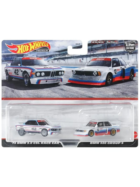 EXCLUSIVE Hotwheels Car culture two pack 73 BMW 3.0 CSL Race Car & BMW 320 Group 5