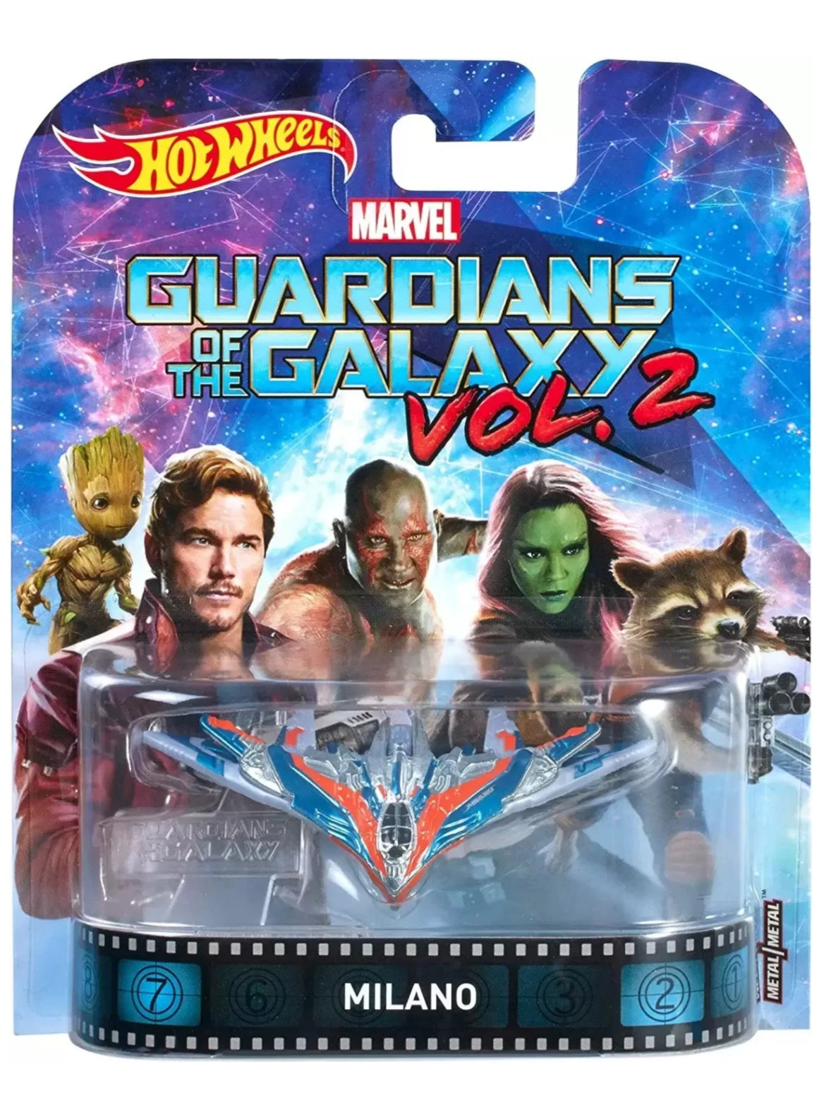 EXCLUSIVE Hotwheels Guardians of the Galaxy Vol 2 Milano (card damage)