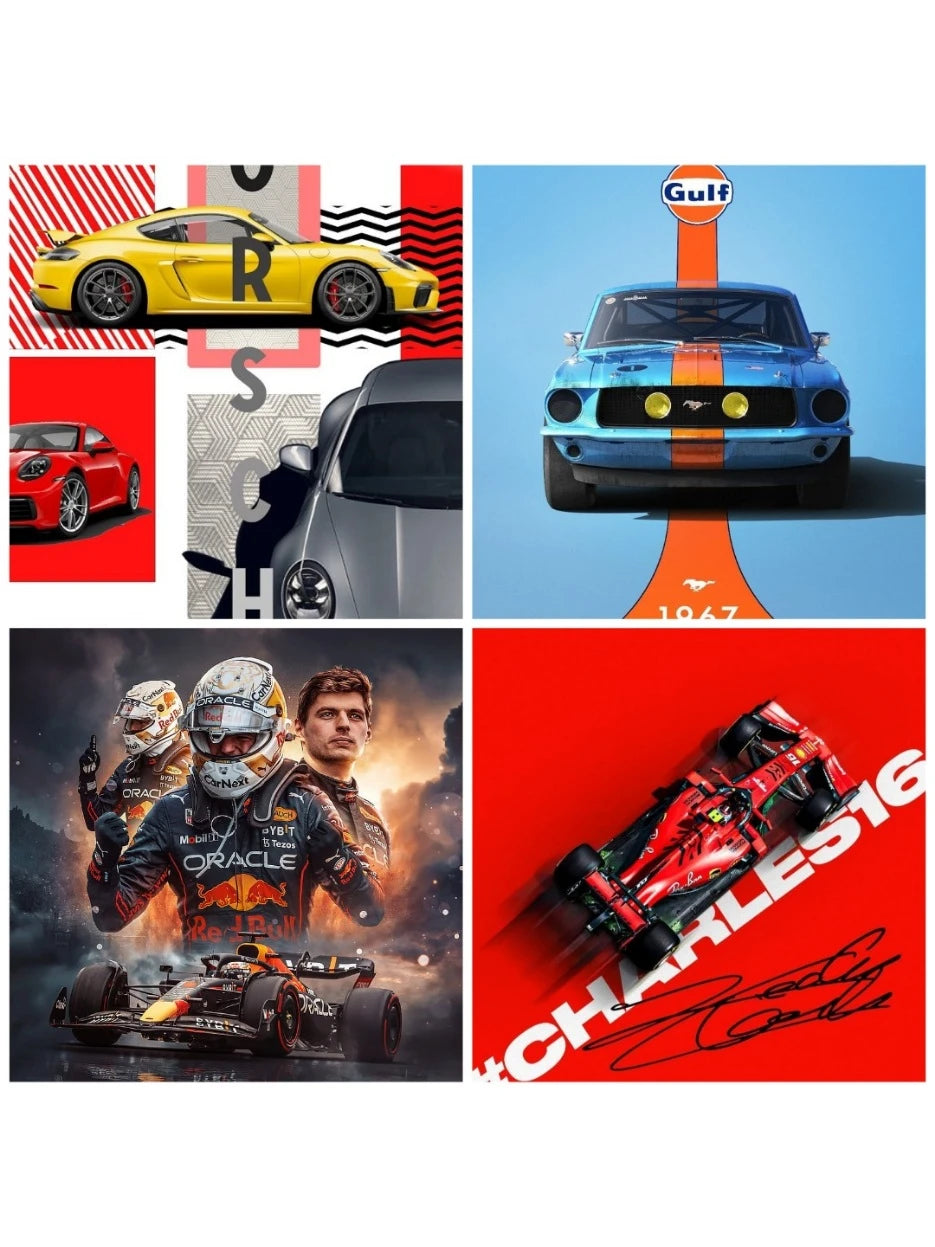 EXCLUSIVE Car Poster BUY 1 GET 1 Free (random assortment) Size A4