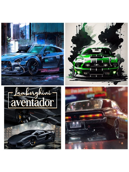 EXCLUSIVE Car Poster BUY 1 GET 1 Free (random assortment) Size A4