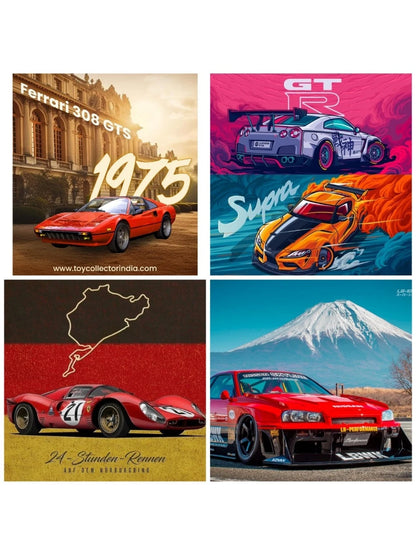 EXCLUSIVE Car Poster BUY 1 GET 1 Free (random assortment) Size A4