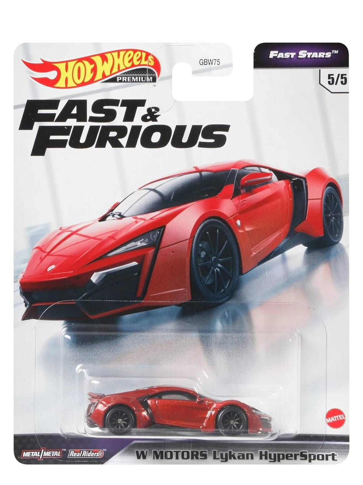 EXCLSUIVE Hotwheels Fast & Furious Fast Stars W Motors Lykan Hypersport (Blister damage car in excellent condition)