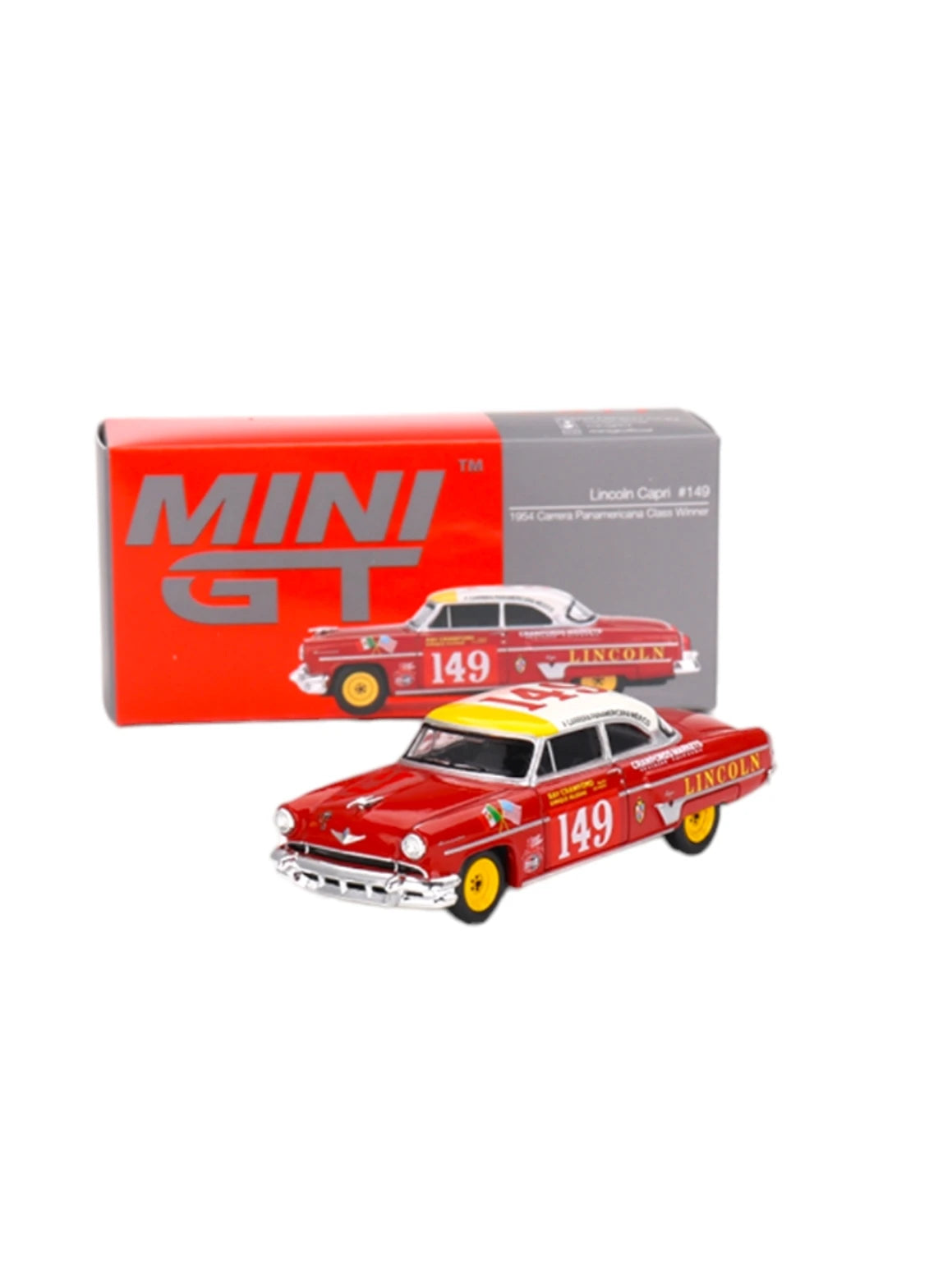 MINI GT 1954 Carrera Panamericana Winner Lincoln Capri Number 611