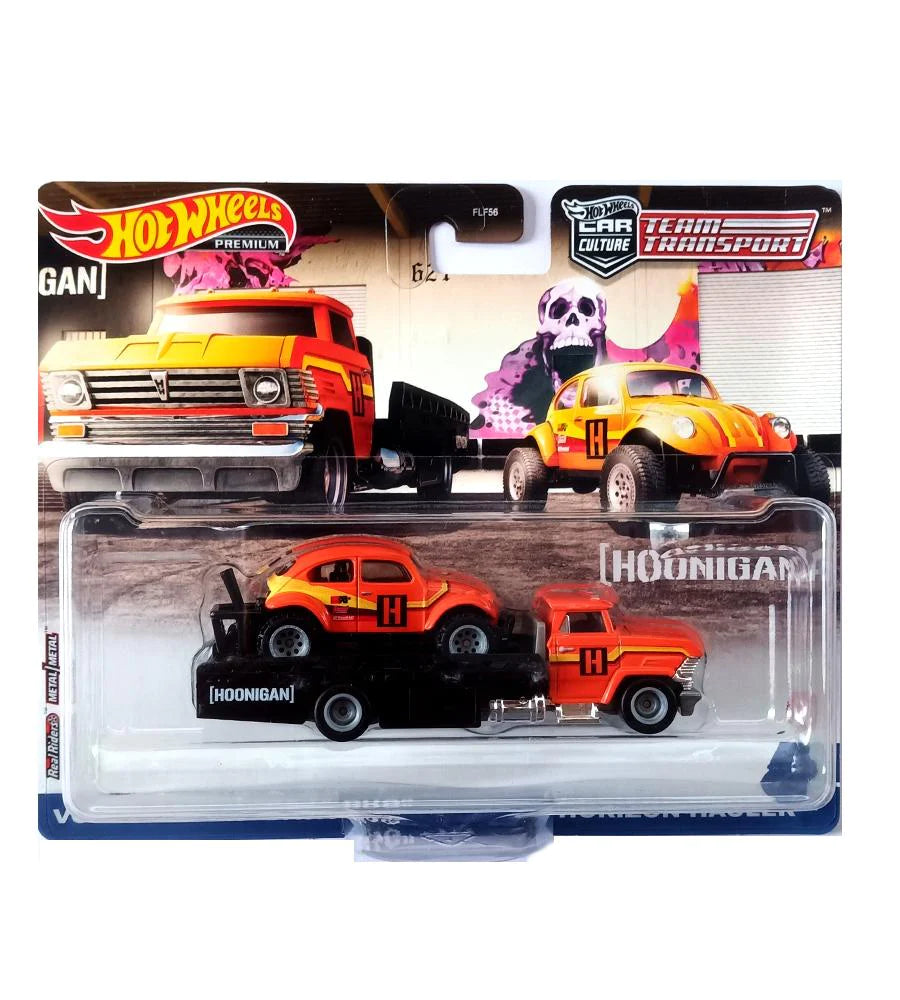 Hot Wheels Premium Team Transport Volkswagen "Baja Bug" &amp; Horizon Hauler,1:64 Imported