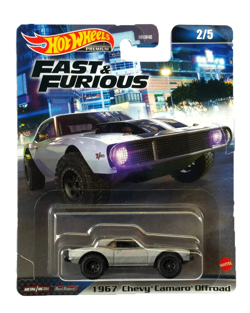 Hotwheels fast and Furious 1967 Chevy Camaro offroad imported premium 1:64 scale