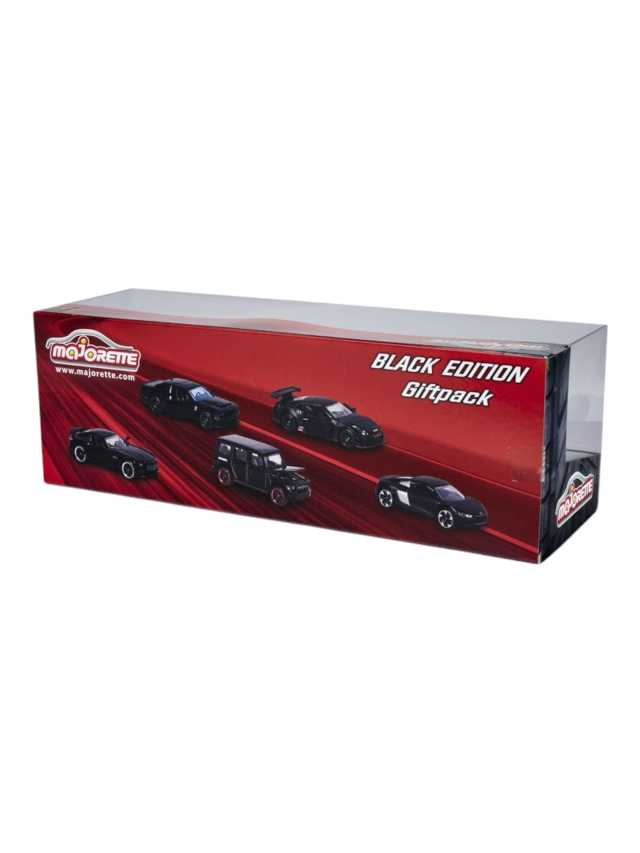 Majorette Black edition giftpack ,5 pack - Audi R8 Coupe, Nissan GT-R Nismo GT3 ,Brabus B63s, Mercedes-AMG GT R,Dodge Challenger SRT Demon.