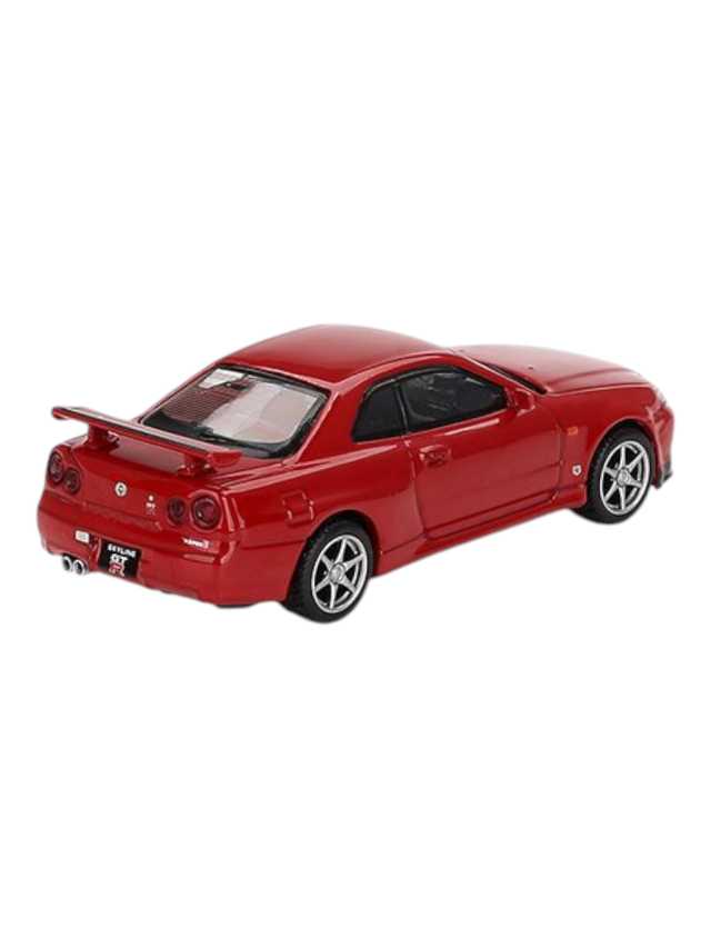 Mini GT nissan skyline GT-R (R34) V-Spec active red 1:64 scale