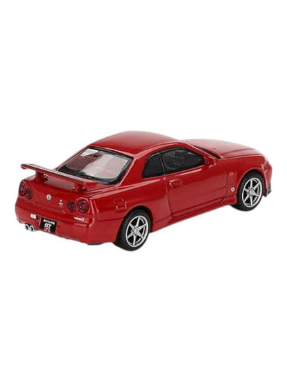 Mini GT nissan skyline GT-R (R34) V-Spec active red 1:64 scale