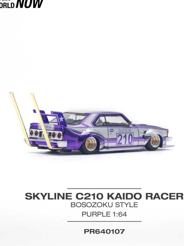 Pop race pr64-107 skyline c210 racer bosozoku style 1:64 scale