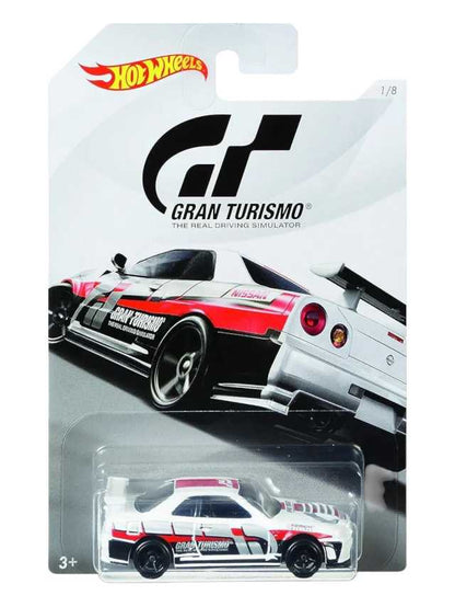 Hotwheels Gran Turismo Nissan Skyline GT-R (R34) Imported Card Art Mainline 1:64 Scale