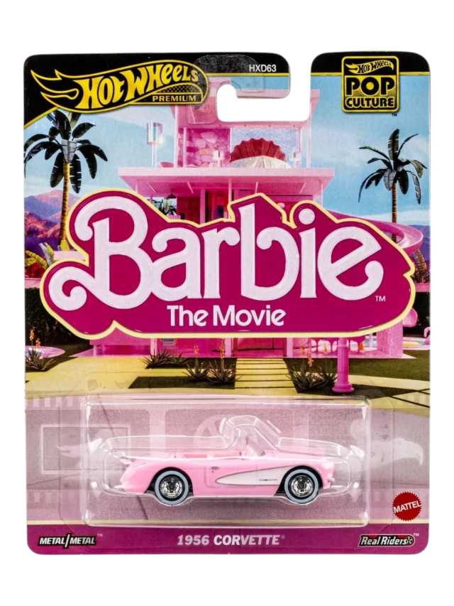 Hotwheels barbie the movie 1956 corvette imported premium 1:64 Scale