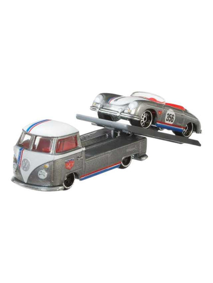 Hotwheels Porsche 356 speedster Volkswagen transporter t1 pickup imported team transport 1:64 scale