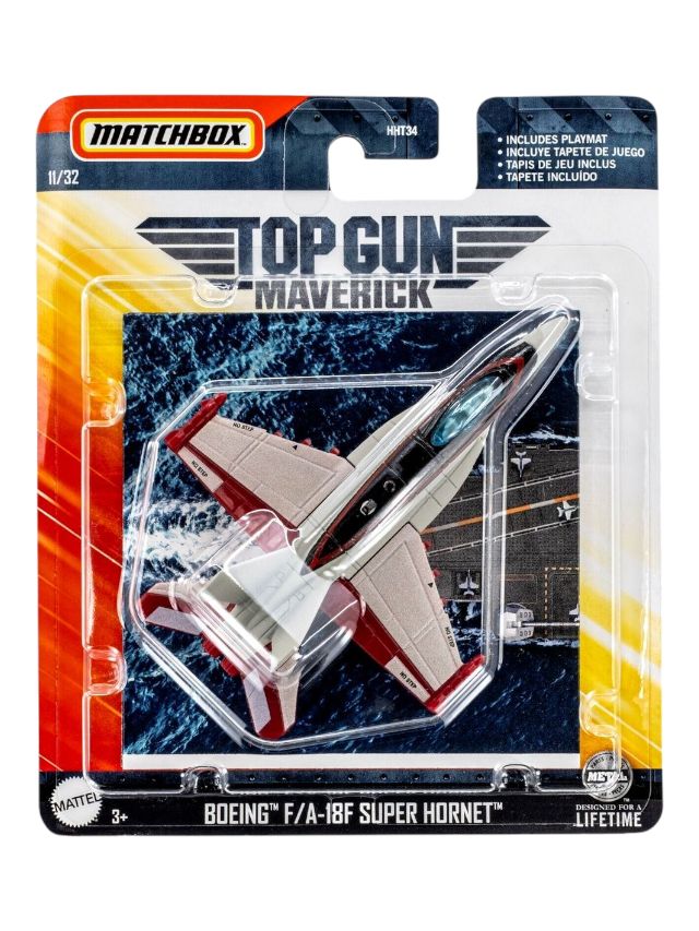 Matchbox TOP GUN MAVERICK Boeing F/A-18F Super Hornet. Includes Playmat. 1:64 Scale