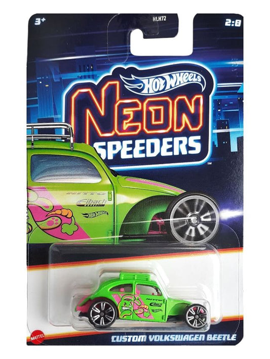 Hot Wheels Neon Speeders Custom Volkswagen Beetle Mainline Imported 1/64