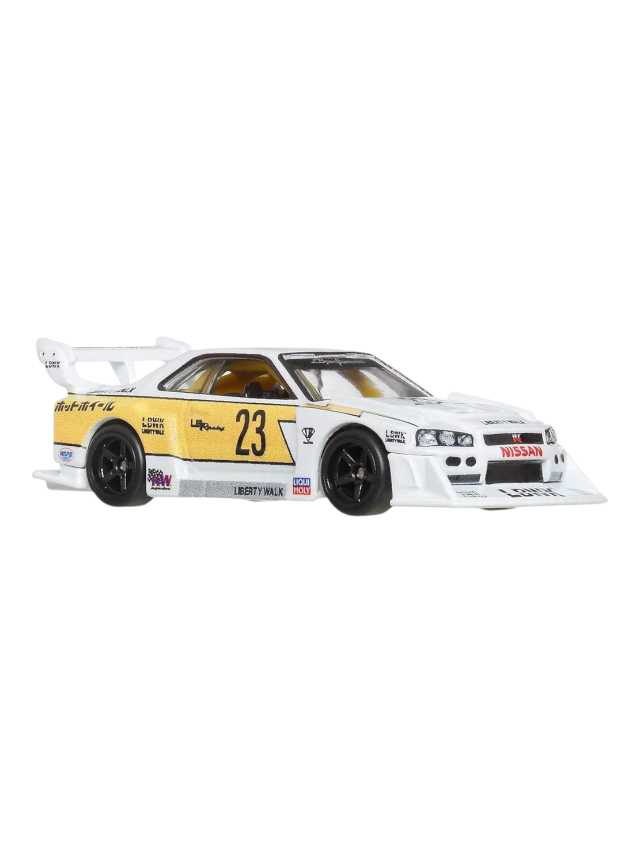 Hotwheels liberty walk lb-er34 super silhouette nissan skyline imported premium 1:64 scale