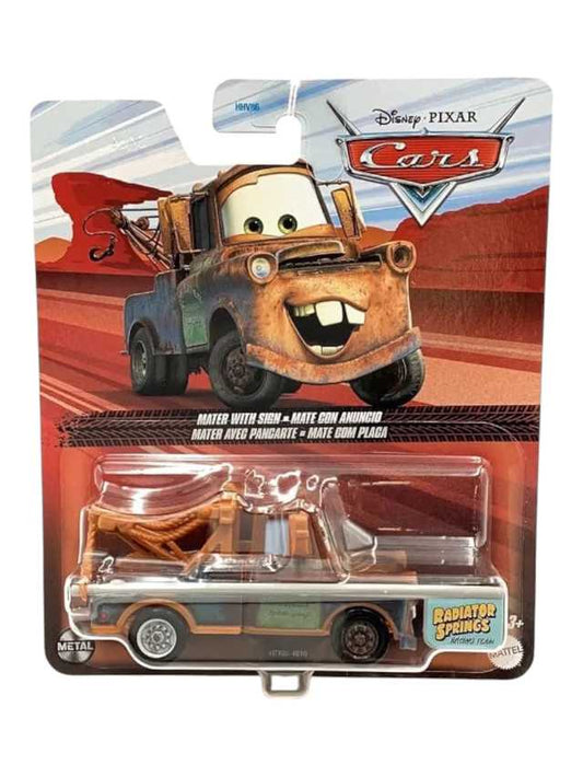 Disney Pixar Cars Radiator Springs Mater With Sign 1:64 Scale