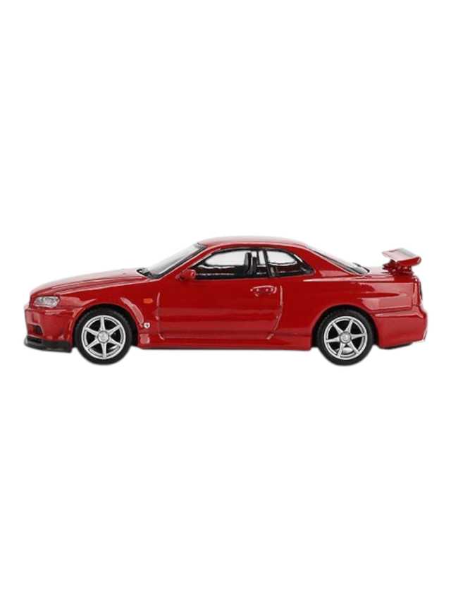 Mini GT nissan skyline GT-R (R34) V-Spec active red 1:64 scale