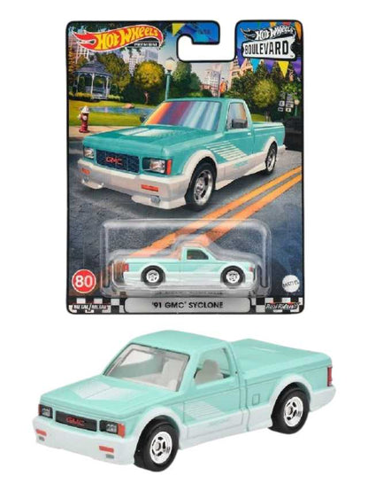 Hotwheels boulevard '91 gmc Syclone imported premium 1:64 Scale