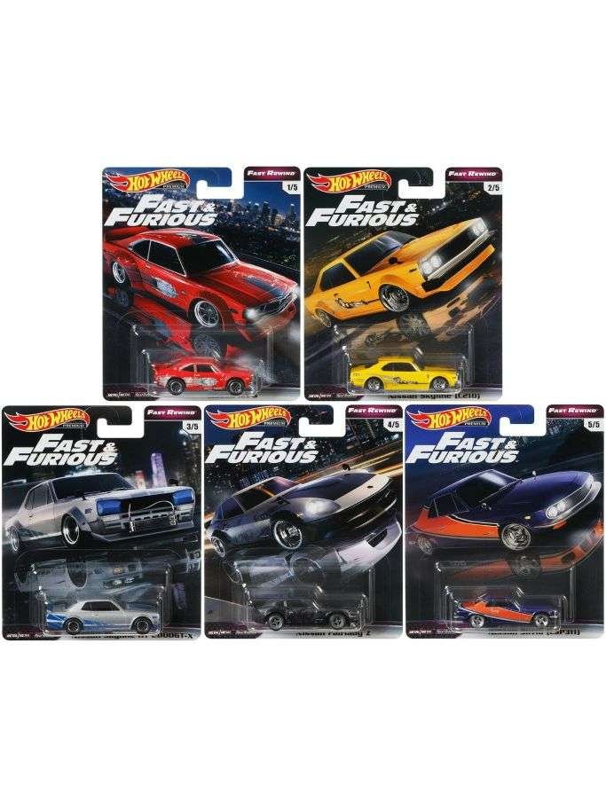 EXCLUSIVE Hotwheels Fast & Furious Fast Rewind Set of 5